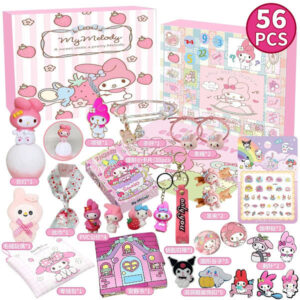2024 Adventskalender Kuromi My Melody Cinnamoroll Sanrio Leksakstillbehör Julnedräkningskalender Barnpresenter[HK]