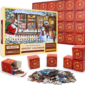 2025 Adventskalender Pussel Adventskalender, 1008 pusselbitar 24 dagar Julnedräkning Adventskalendrar pussel
