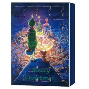 2025 Julkalender Grinch Julkalender Julklappsbox 24 Gåvor Grönt Monster Nedräkning Halloween Överraskningslåda