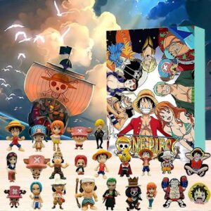 Adventskalender, 24 st/set One Piece Figurer Julnedräkningskalender Blind Box, Överraskning