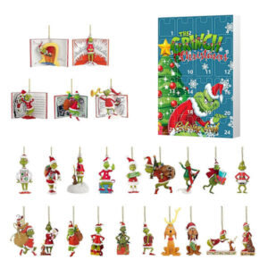 Adventskalender blind box nedräkning 24 dagar kalender blind box träd hänge Grinch blind box