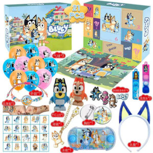 Bluey Adventskalender med Kontorsmaterial och Tillbehör