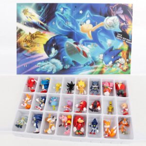 Dockleksak Adventskalender Jul 2025 - 24-dagars Nedräkningspresentförpackning Sonic Edition