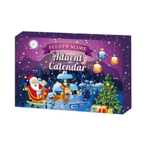 Fluffy Slime Adventskalender 24 Dagar Nedräkning till Jul Julklapp för Flickor Barn Kreativ Leksak (Fww)
