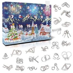 {HH} Adventskalender - Metallpussel - Hjärngympa för fidget Multicolor multifärg