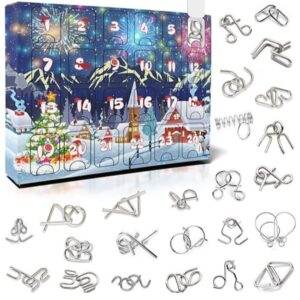Hjärngympa Pussel Adventskalender 2025 Metallpussel Julnedräkningskalendrar för Barn Vuxen från Ancient Wisdom