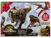 Jurassic World Rebirth-adventskalender med 24 dagars överraskningar med dinosaurierelaterade leksaker, 18 dinosaurier, 4 År, Multifärg, Plast