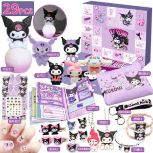 Kuromi Adventskalender för flickor 2024 - Julkalender Tillbehör Juldekorationer V
