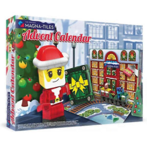 Magna-Tiles Adventskalender: 24-dagars magnetiskt byggset med tomte och tåg