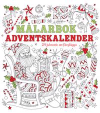 Målarbok adventskalender : 24 julmotiv att färglägga