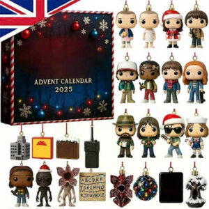 Nedräkning Stranger Things Adventskalender 2025 24 dagar av festlig 2D Blind Box