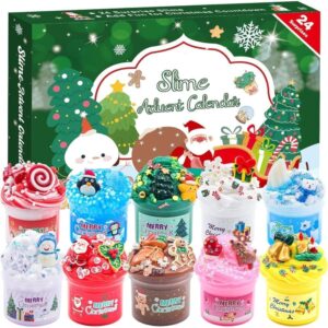 OBOSOE Julkalender Adventskalender | 24 dagar slime och DIY charms kit för barn och ungdomar