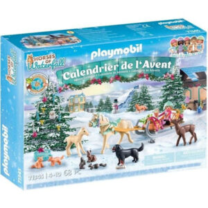 PLAYMOBIL 71345 Adventskalender - Ridsport - Julens Magi - 24 Överraskningar att Upptäcka i Väntan på Julen