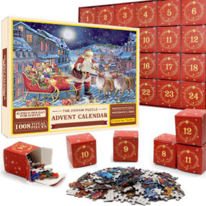 Pussel adventskalender 2025, 1008 pusselbitar 24 dagars julnedräkning adventskalendrar-08