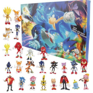 Sonic The Hedgehog Adventskalender 2025 - 24 Överraskningar med Exklusiva Samlarfigurer, Adventskalender Överraskningsjulklapp för Barn