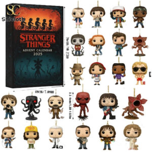 Stranger Things 2025 Adventskalender Akryl Dekorerad Julnedräkningslåda